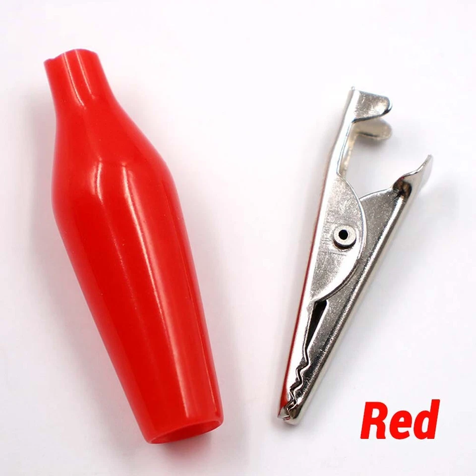 Electrical Test Clamps Metal Alligator Clips with Red & Black Handle Bulk - Image 4 of 4