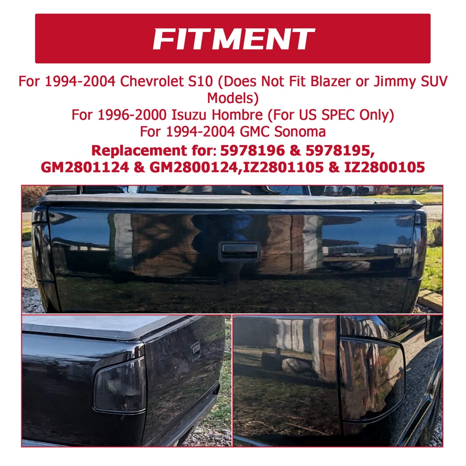 Luces traseras de humo HECASA para Chevrolet S10/GMC Sonoma/Isuzu Hombre 1994-2004 Foto 4 de 4