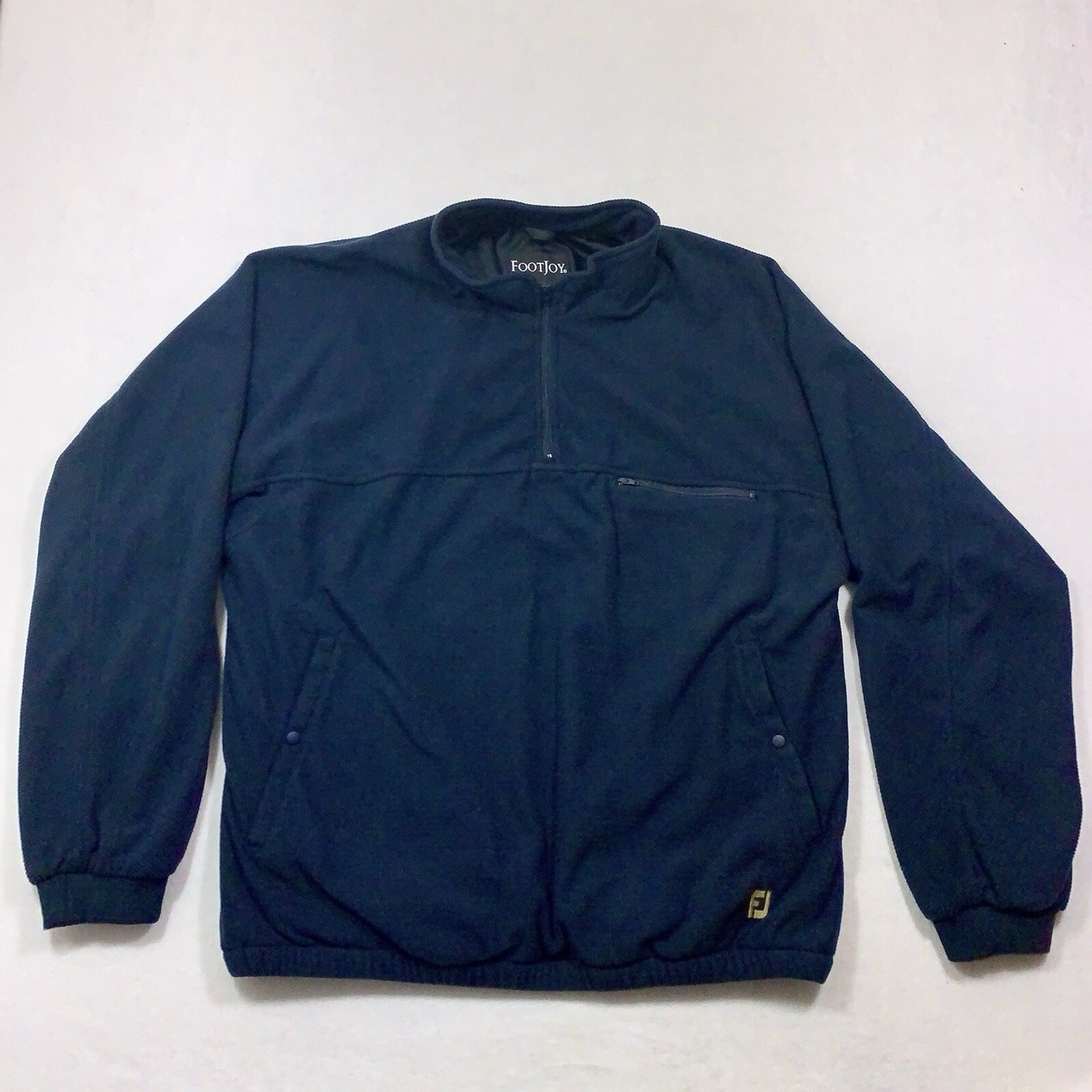 FootJoy ジャケット XL Vintage FJ Footjoy Golf Jacket Mens XL Blue 1/4 Zip Pullover Made