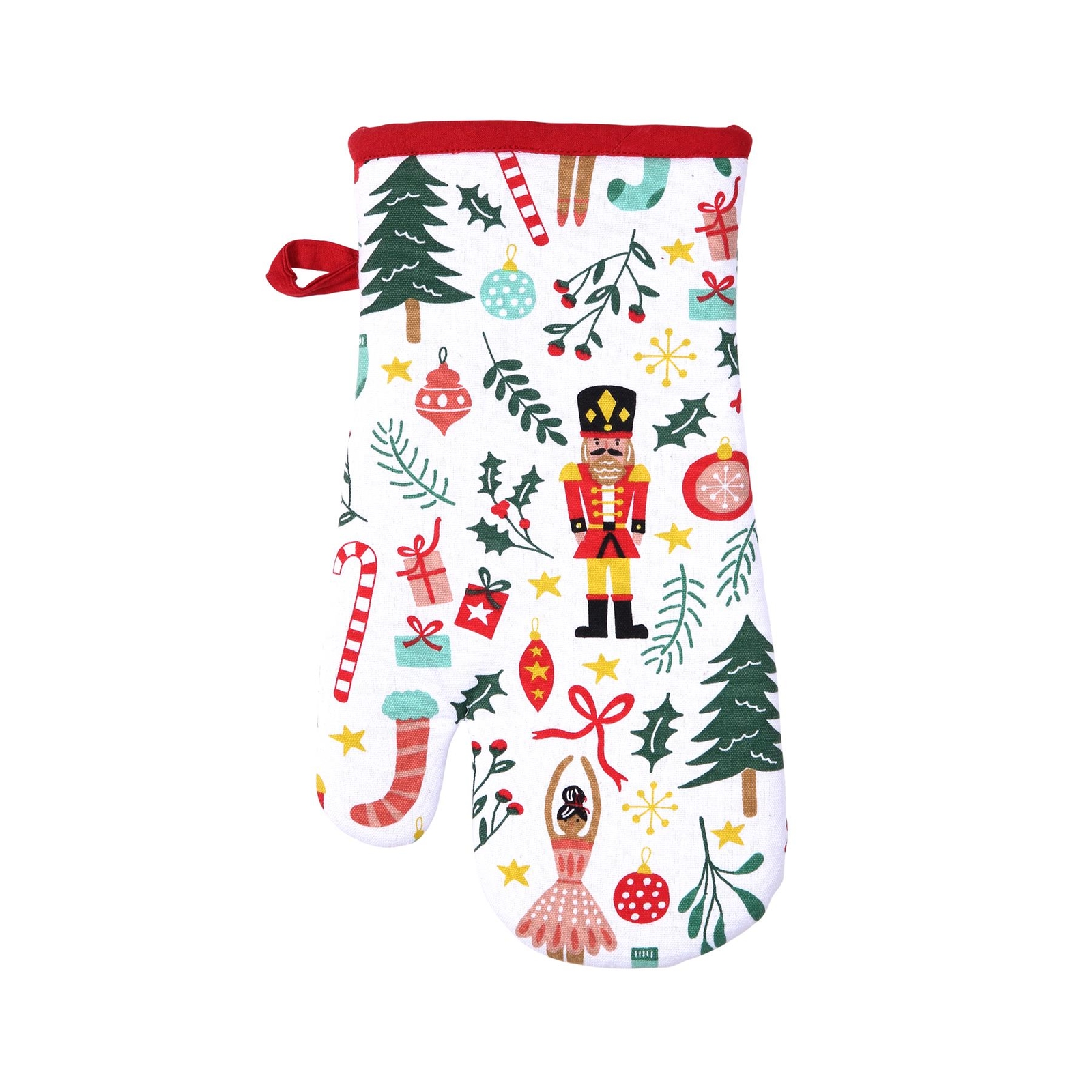 Dexam Nutcracker Recycled Cotton Oven Gauntlet - Christmas Kitchen Linens