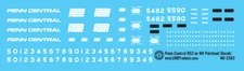 N Scale - Penn Central RS3 exNH Patchout Locomotive Decals