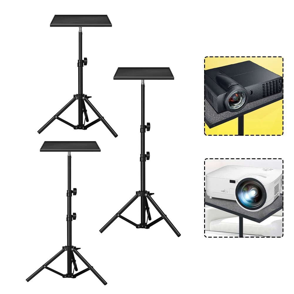 Sturdy Adjustable Tripod Stand with Tray for Projector Laptop Easy Installation