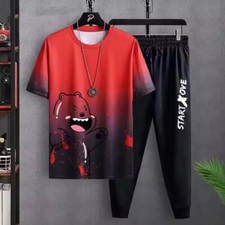 Men's Summer Short-sleeved T-shirt And Trousers Set