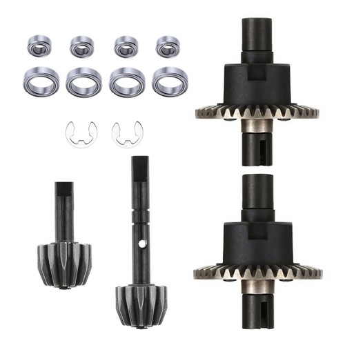 1 Set Front Rear Differential Gear Kit Replacement for 1/10 HSP 94123 RC Cars - Picture 5 of 11