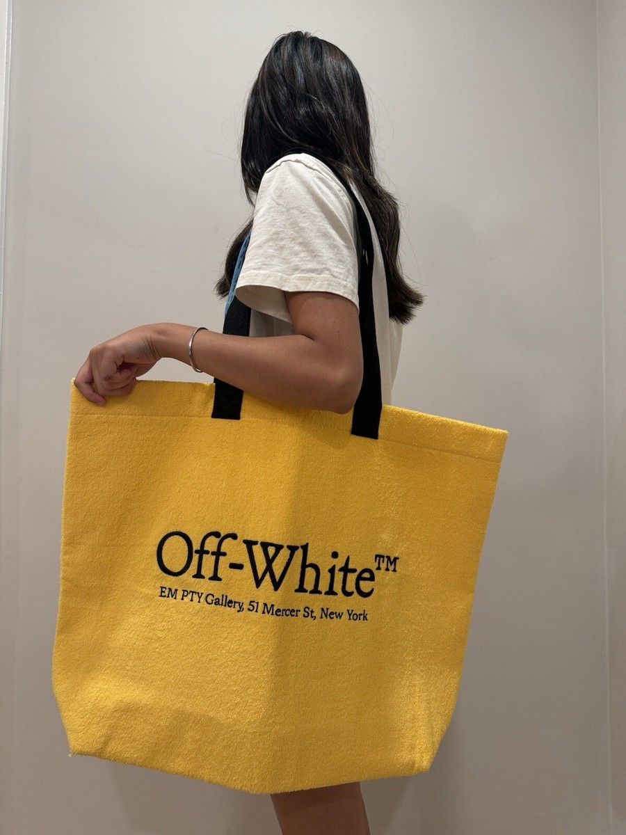 Off-White EM PTY Gallery 51 Mercer St Yellow Tote Shopping Bag