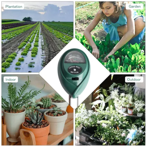 3 in 1 Soil Moister Tester Water pH Light Test Meter Kit Gardening Grass Plants - Picture 9 of 11