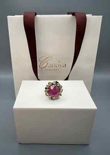 Natural Ruby Cocktail Ring 925 Sterling Silver Size 7
