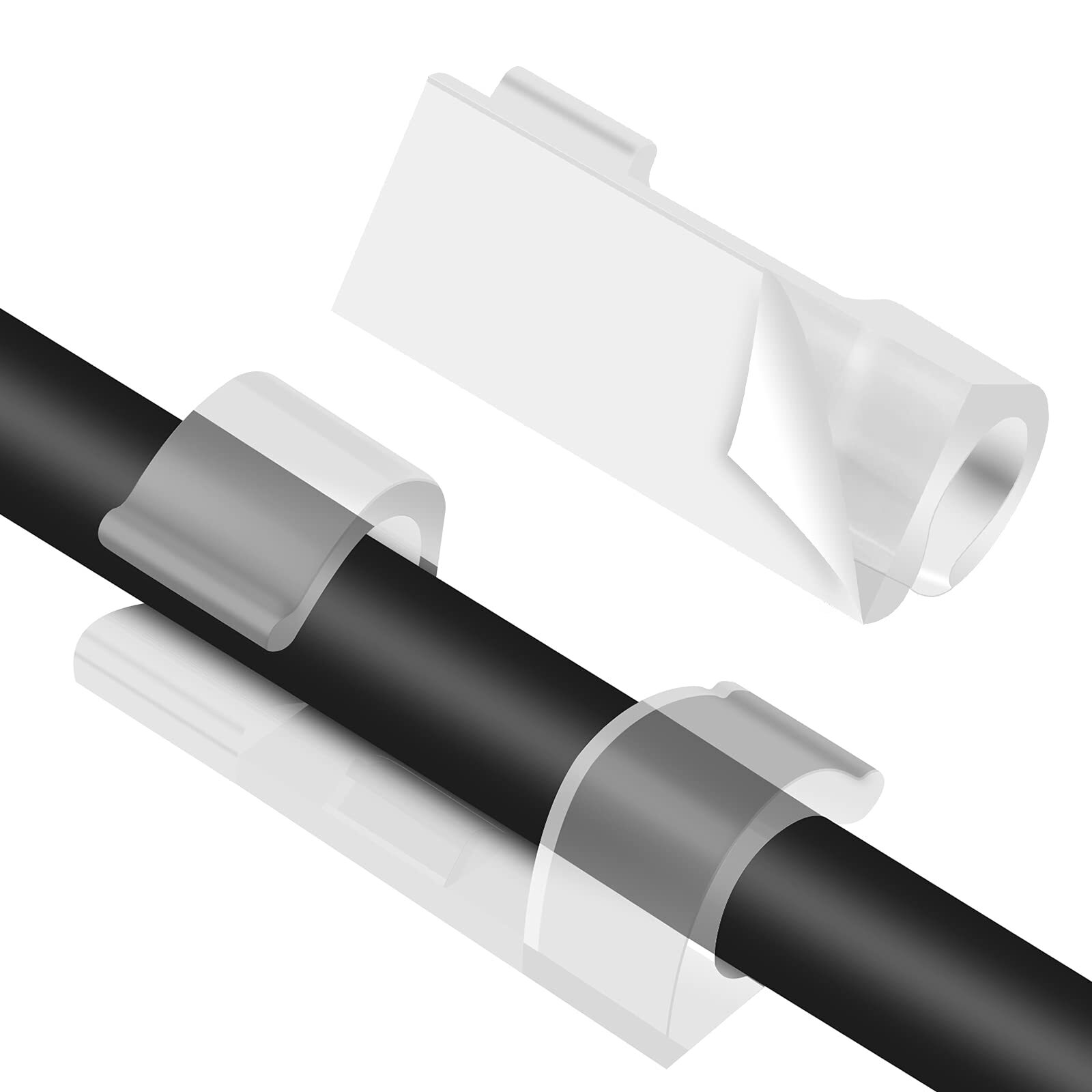 URAQT Clip di Cavi 80 Pezzi Clip Fermacavi da Parete per Cavi Elettrici Organ...