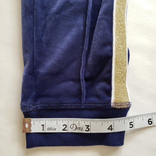 Justice Pants Girls Size 18 20 XL Blue Velour Soccer Ball with Gold Stripes NEW - Picture 17 of 20