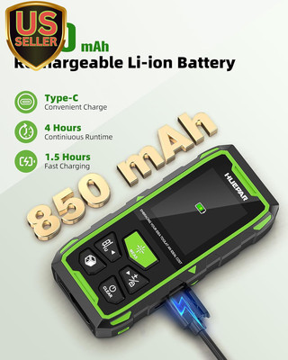 Dual Laser Measuring Tool, 393Ft Green-Beam Bilateral Digital Laser Distance ...