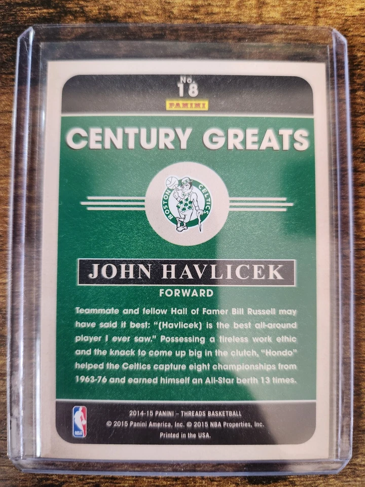 2014-15 Threads John Havlicek Century Greats Gold 11/25 SSP #18 Boston Celtics - Image 2 of 2