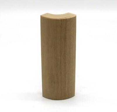 3/4'' x 2 3/4'' x 6'' Clear Alder & Knotty Alder Outside Radius Corner Base Block