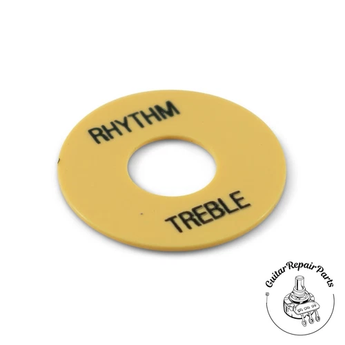 Plastic Rhythm / Treble Ring Washer For Gibson Toggle Switches - Cream / Black