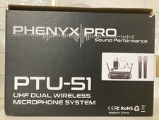 PTU-51 PHENYX PRO Wireless Microphone System Body Mike and Handheld Mics 