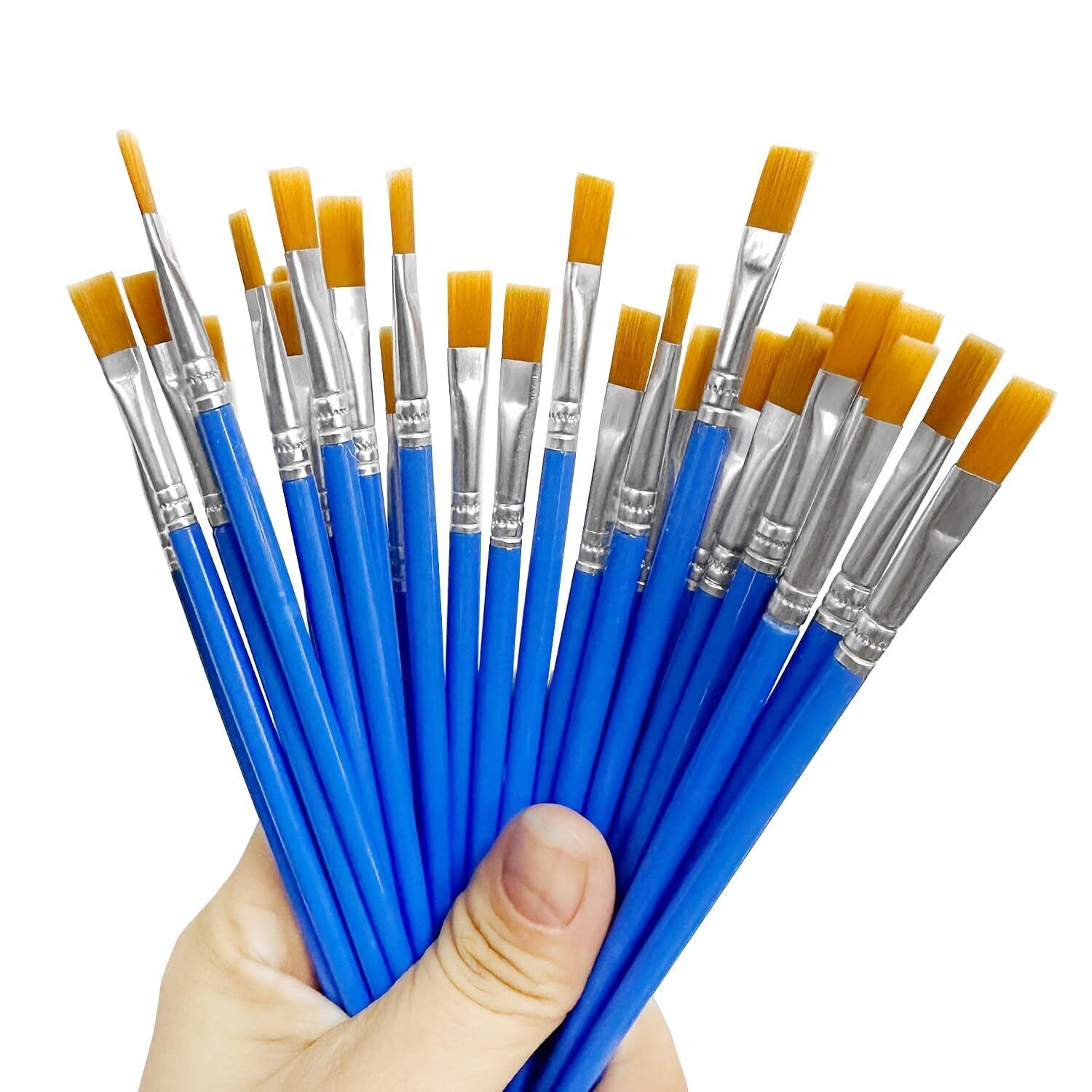 60 pinceles de pintura acrílica para acuarela, lienzo, pintura facial.