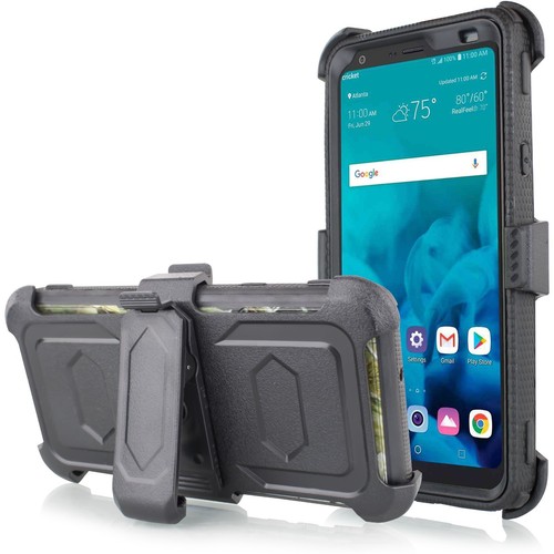 For LG STYLO 4 Heavy Duty Phone Case w/ Built-in Screen Protector& Kickstand - Picture 3 of 6