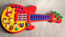 Vintage The Wiggles Musical Guitar Toy Play Along Spin Master w/ Batteries 2003