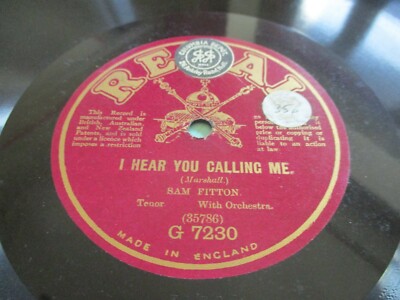 Sam Fitton, I Know of two Bright Eyes, I hear you calling me, 78rmp, 10''