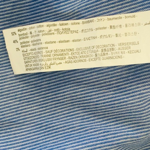 Camisa de vestir para hombre Zara azul y blanco mezcla de algodón talla M calce ajustado - Imagen 6 de 8