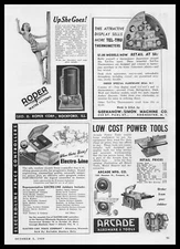 1939 Germanow Simon Machine Rochester New York "Tel-Tru" Display Stands Print Ad
