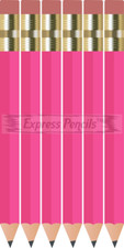 48 Deep Pink Half mini short Golf Hexagon 2 Pencils ExpressPencilsTM