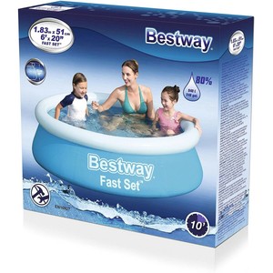 Bestway 57392 Pool Fast Set Pool Aufstellpool Ohne Pumpe Rund 183 X 51 Cm Ebay