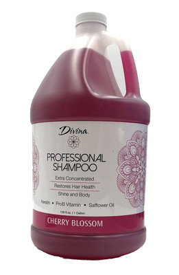 2XDivina Cherry Shampoo Restore Keratin Vitamin Safflower Oil Gallon