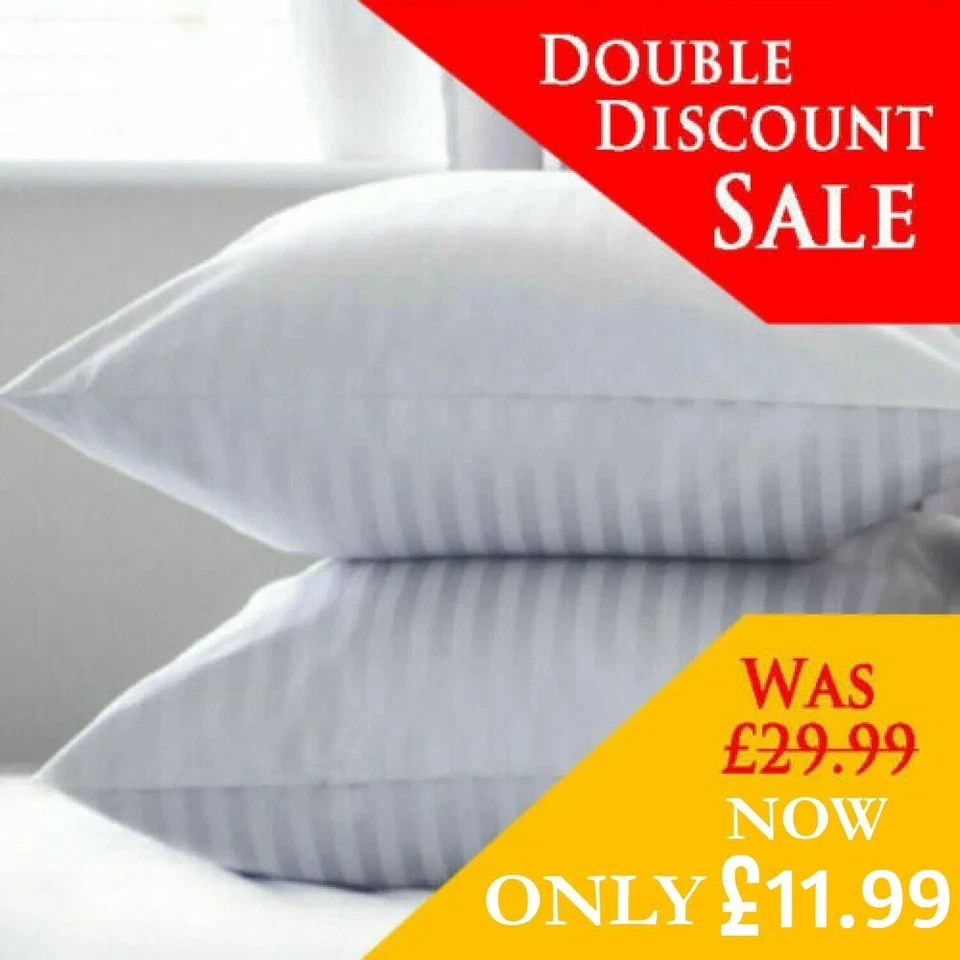 Filled Pillows Quilted Luxury Ultra Loft Jumbo Super Bounce Back Pillows -2 Pack - Image 2 of 4
