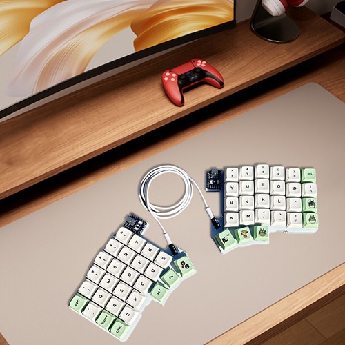 Split Keyboard Wired Ergonomics Keyboard Hot Swap Split-layout Keyboard for PC - Afbeelding 25 van 27