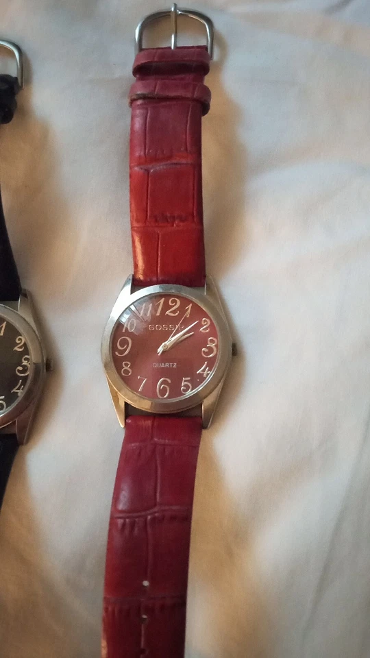 Reloj de cuarzo para mujer Gossip 35 mm GSP472 correa de cuero genuino y 5 correas de reloj Foto 4 de 4