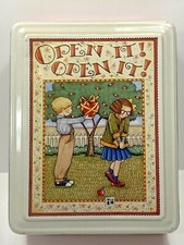 Vintage 1988 Mary Engelbreit "Open It  Valentine Tin  7-1/2" x 6" x 2-1/4"