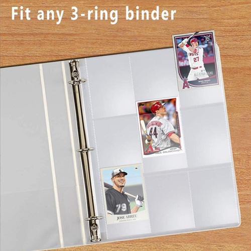 Double-Sided 9-Pocket Pages Trading Card Sleeves Pages Collectors for Pokemon UK - Picture 8 of 11