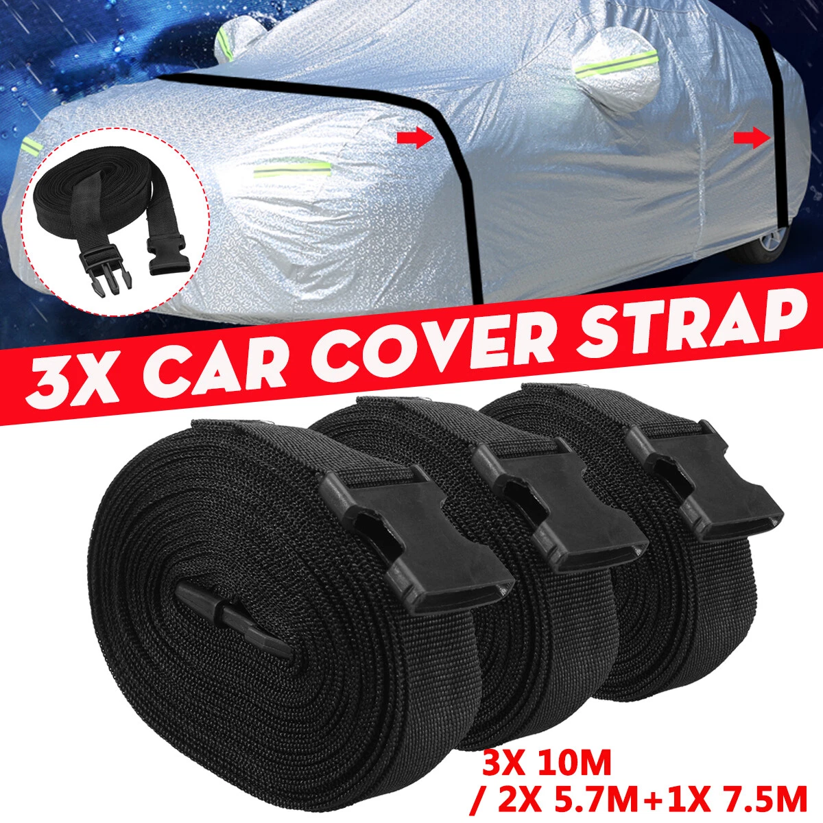 Car cover 2024 straps wind protector