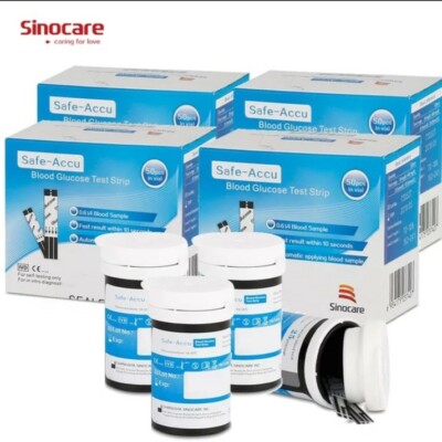 Sinocare Teststreifen und Lanzetten für SAFE-ACCU Zuckermonitor Blutzuckermessgerät
