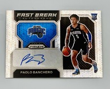 2022-23 Panini Prizm Paolo Banchero Fast Break Rookie Auto #FBR-PBM
