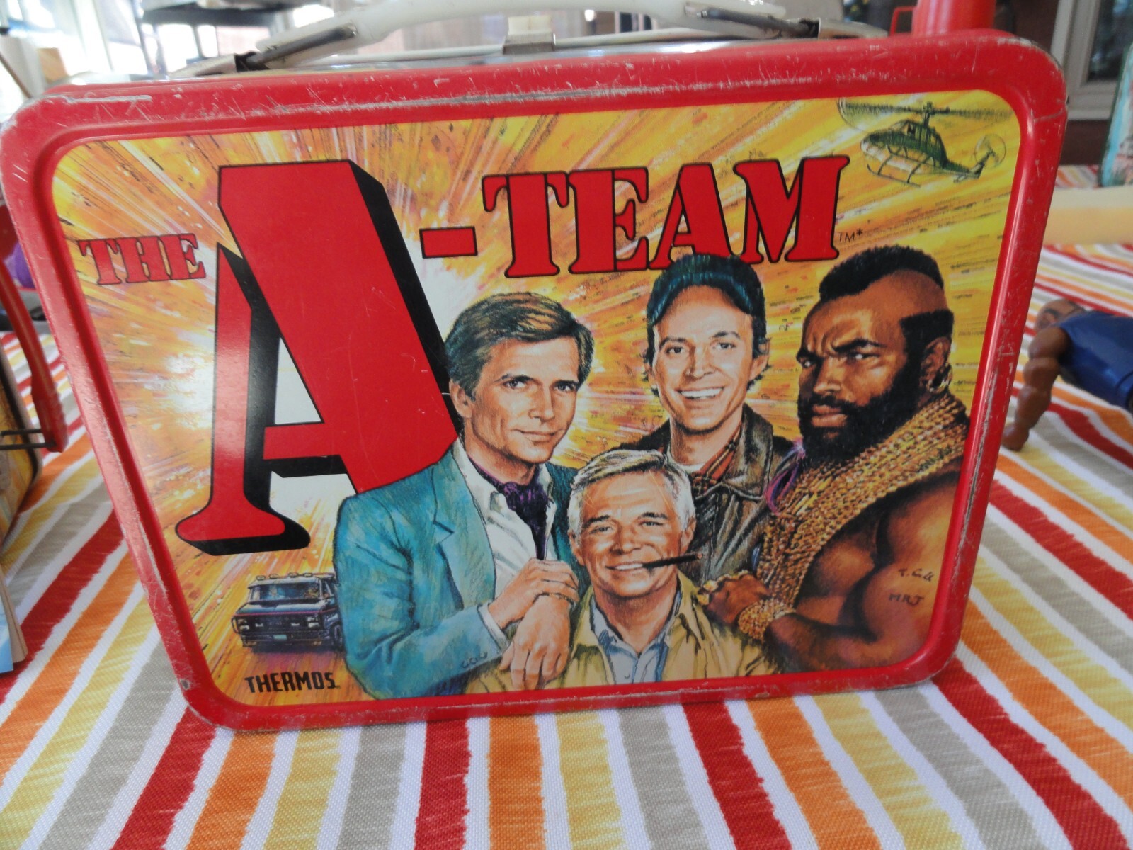 “The A Team” Lunch Box 1983 with MR T 1983 action figure plus T F