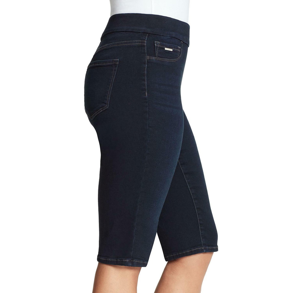 Nine West Women's Heidi Pull On Skimmer - Yoga Stretch Denim-Look Pants