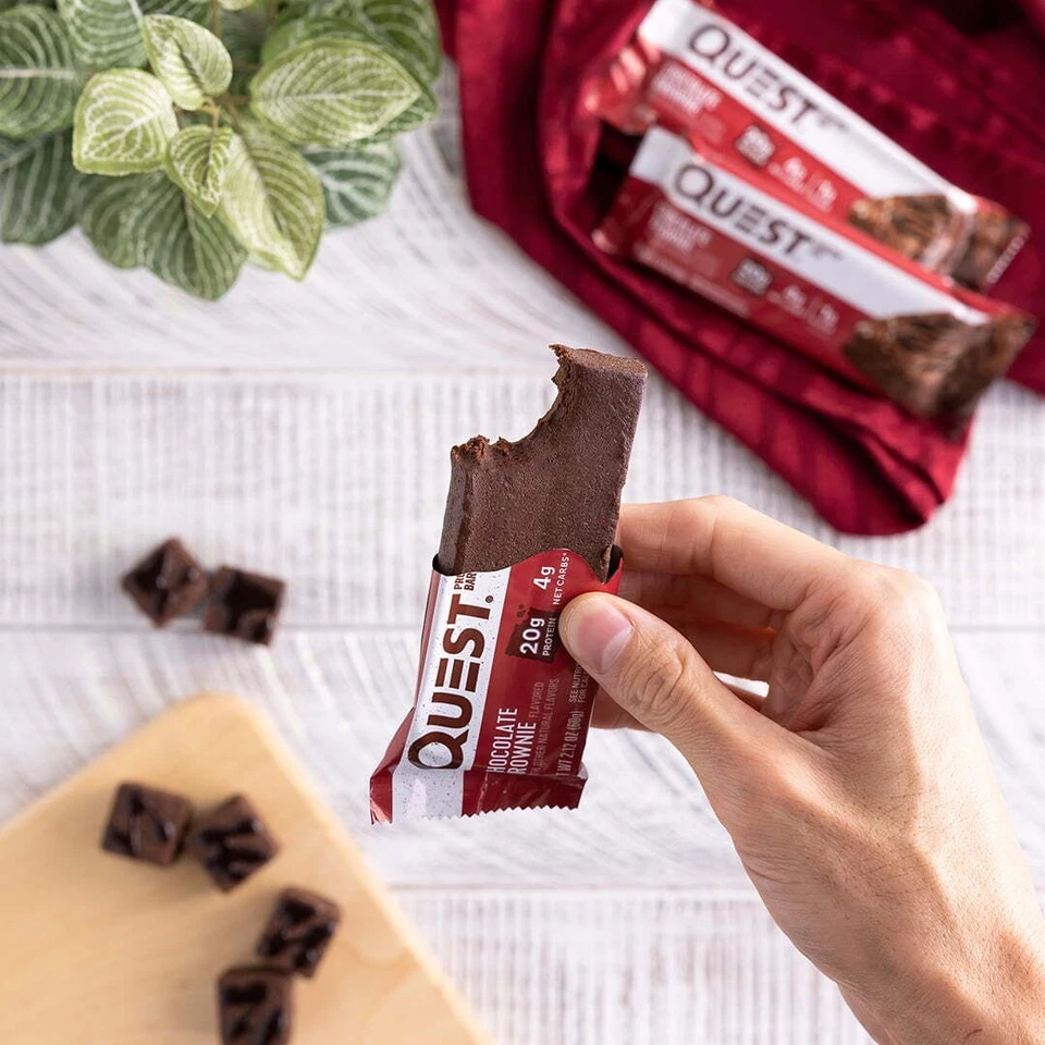 Quest Protein Bar - Brownie de chocolate sin gluten (12 barras) Nuevo Foto 4 de 4