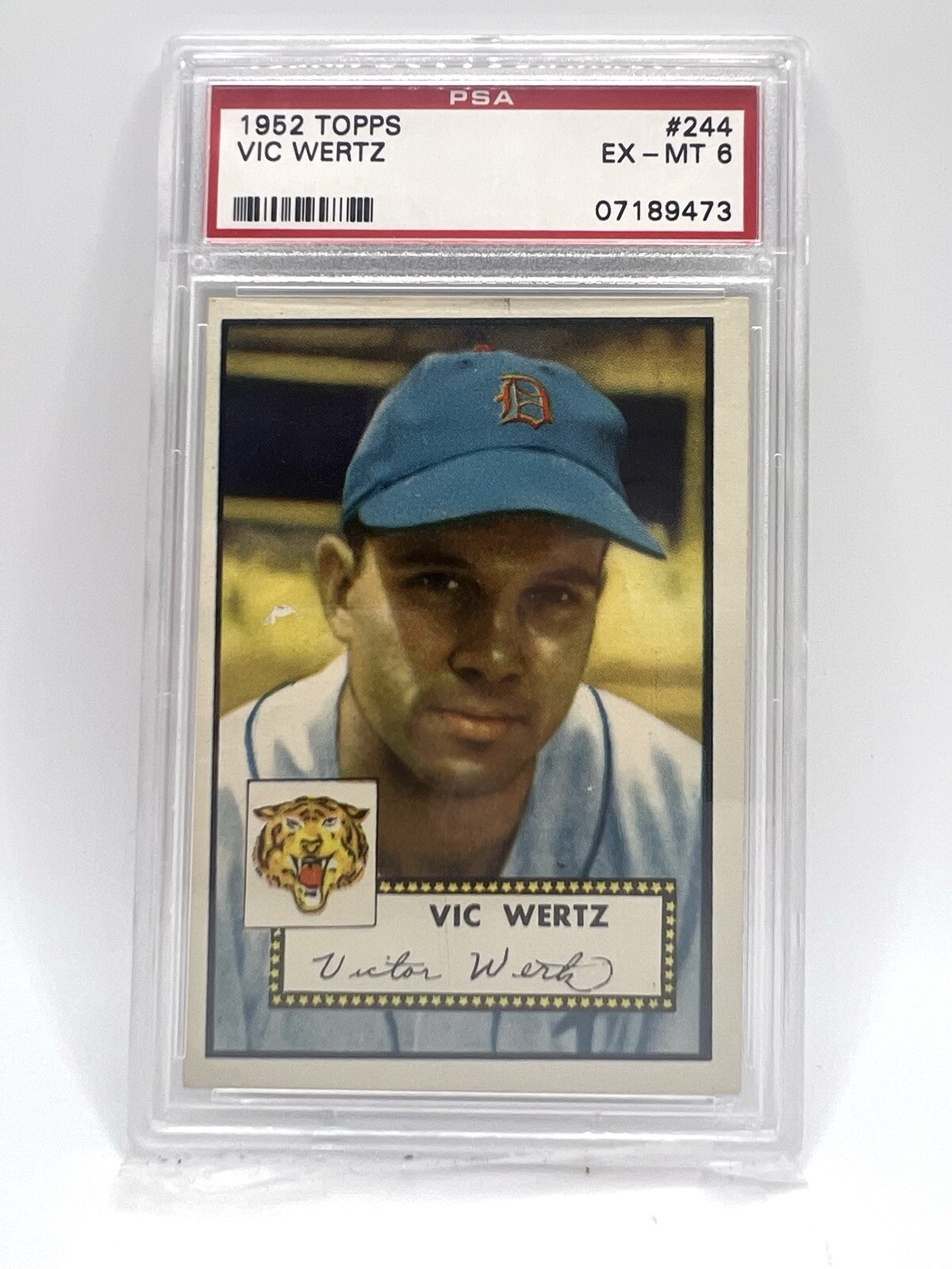 1952 Topps - #244 Vic Wertz - PSA 6