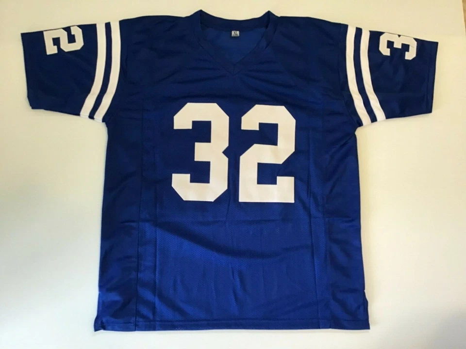 UNSIGNED CUSTOM Sewn Stitched Edgerrin James Blue Jersey - M, L, XL, 2XL - Image 2 of 2