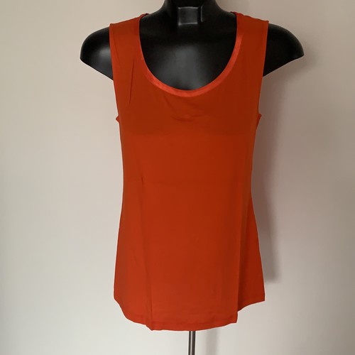 Banana Republic Damen Orange Luxe Touch Ärmellos U-Ausschnitt Tank Top Größe M - Bild 6 von 8
