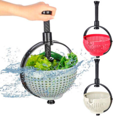 Salat Spinner kratzfest Nylon Spinnsieb mit zusammenklappbarem Griff