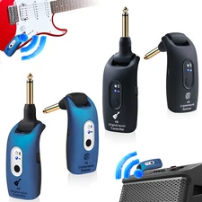 INGPARTNER 2.4GHz Wireless Guitar System Transmitter Receiver 100ft Rechargeable