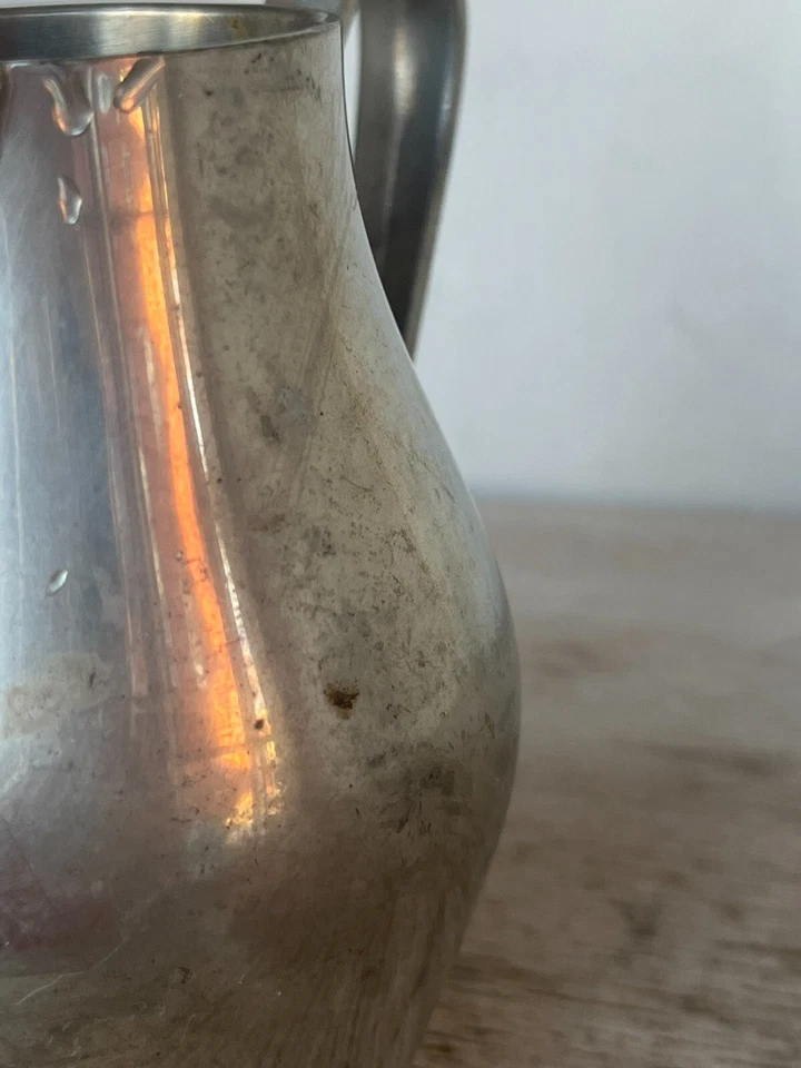 Crema modernista vintage REED & BARTON "Dinamarca" peltre mediados de siglo Foto 3 de 4