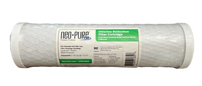Neo-Pure Filter CT01-2510 Carbon Block 5 Micron White Water Filtration Sealed