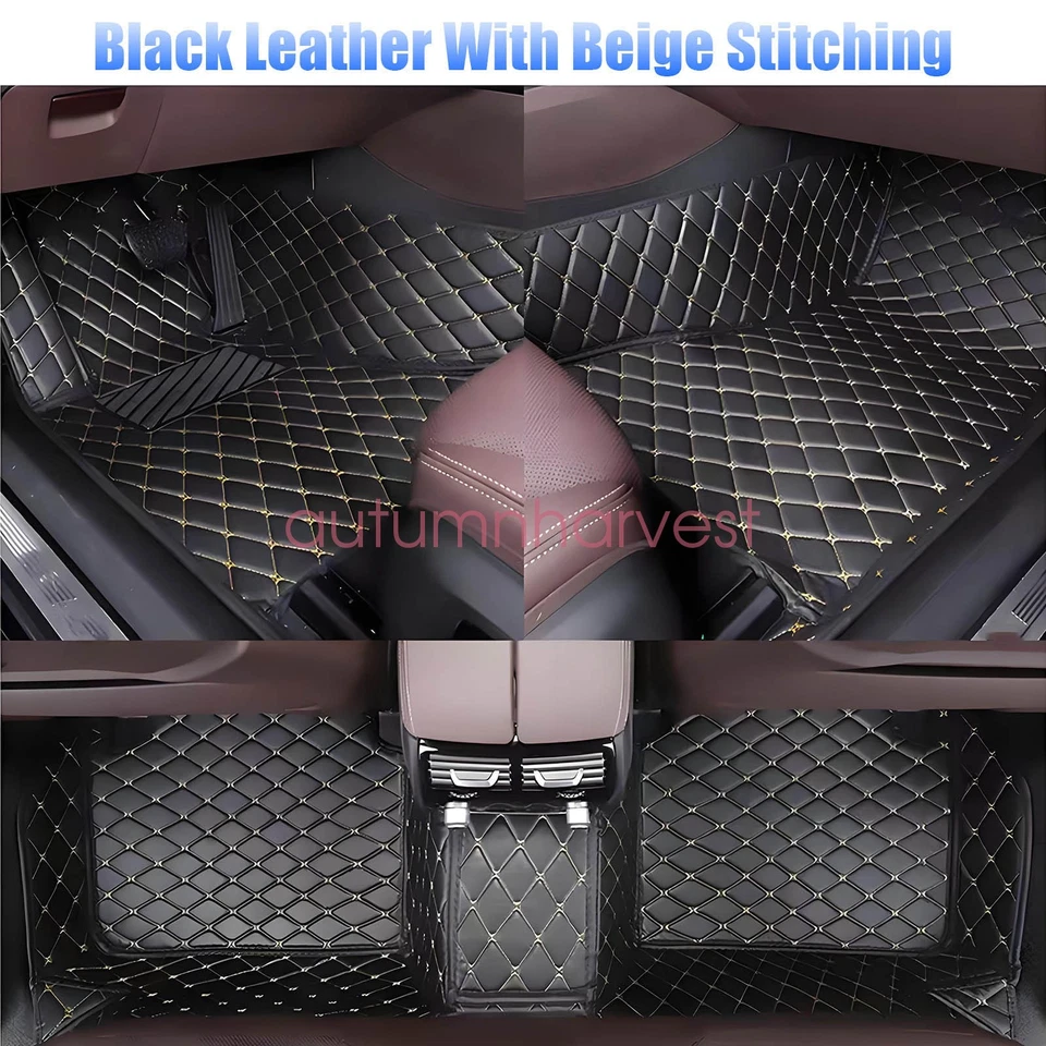 Alfombrillas forros delanteras y traseras de cuero de microfibra para Lexus ES250 ES350 2018-25 Foto 3 de 4