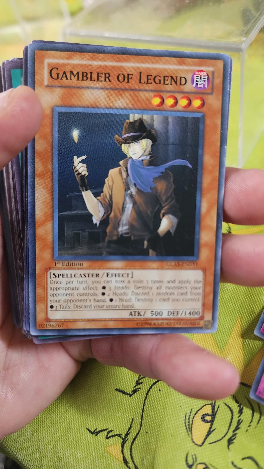 Gambler of Legend GLAS-EN031 YuGiOh Gladiator's Assault trading card — raw and PSA graded price guide