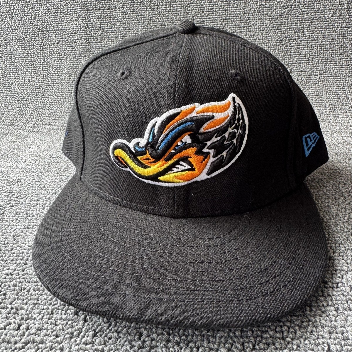 New Era Minor League 59FIFTY Fitted Black 7 3 4 Retro Cap Hat