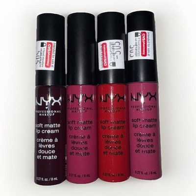 NYX Soft Matte Lip Cream Variety Shade 4 Pack
