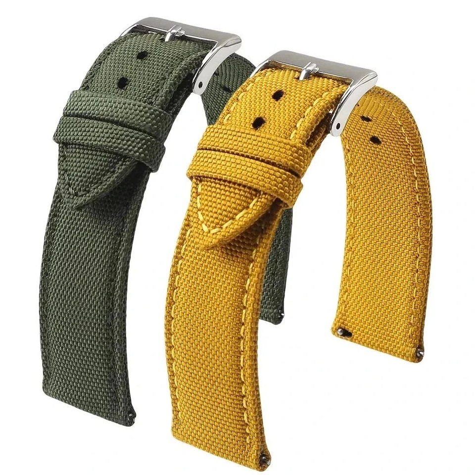 18mm 19mm 20mm 21mm 22mm 24mm Waterproof Sailcloth Watch Strap Two-Sided Nylon